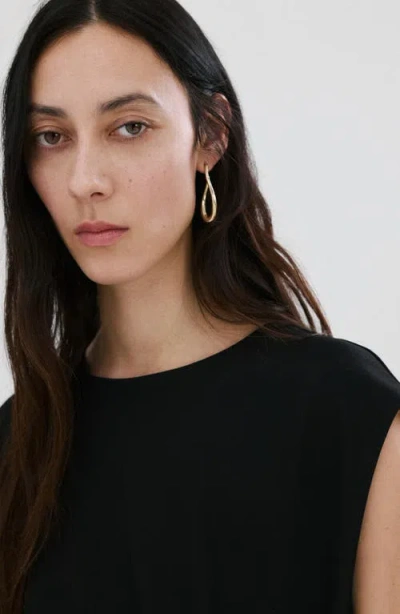 Mango Pleated Top In Black