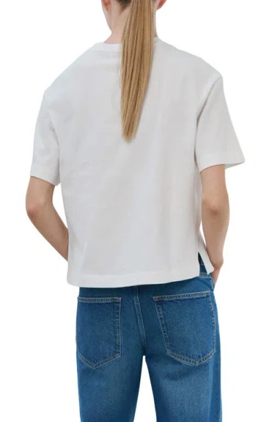 Mango Oversize Cotton T-shirt In White