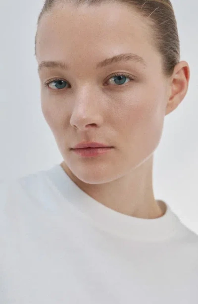 Mango Oversize Cotton T-shirt In White
