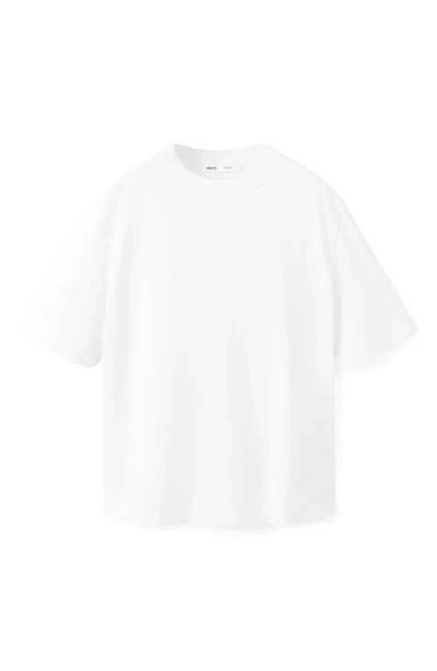 Mango Oversize Cotton T-shirt In White