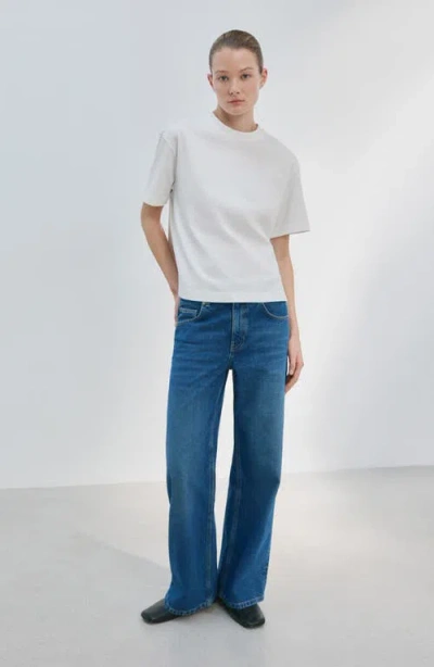Mango Oversize Cotton T-shirt In White