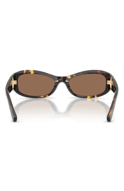 Tory Burch 55mm Rectangular Sunglasses In Brown