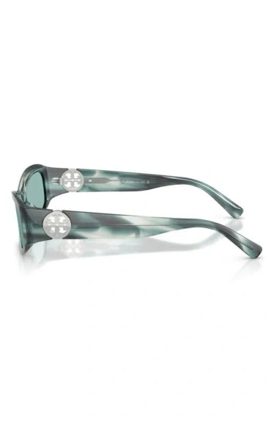 Tory Burch 55mm Rectangular Sunglasses In Green