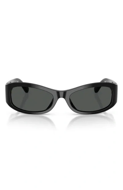 Tory Burch 55mm Rectangular Sunglasses In Black