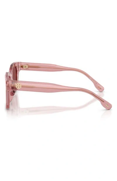 Tory Burch 55mm Rectangular Sunglasses In Pink