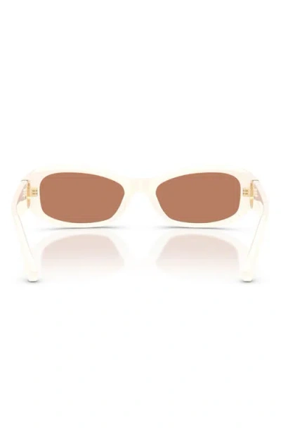 Tory Burch 55mm Rectangular Sunglasses In White