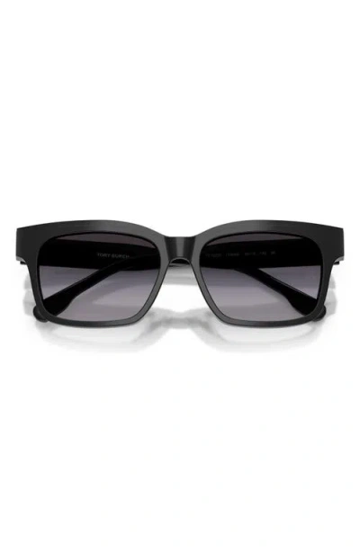 Tory Burch 55mm Rectangular Sunglasses In Black