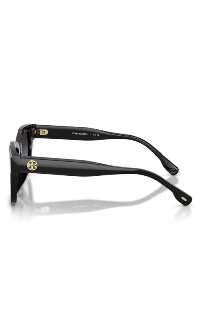 Tory Burch 55mm Rectangular Sunglasses In Black