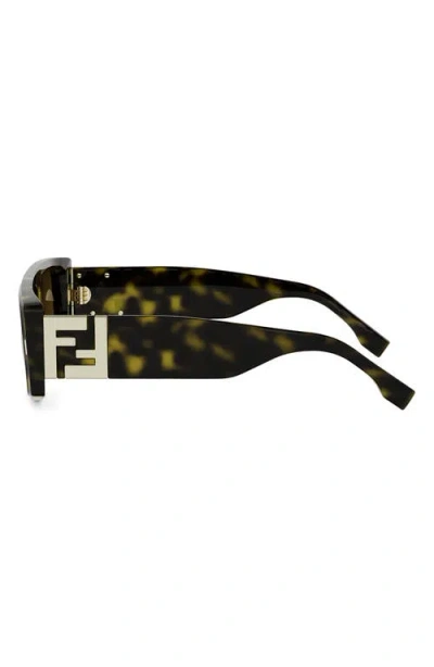 Fendi Ff Squared 56mm Rectangular Sunglasses In Multi