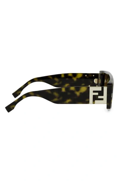 Fendi Ff Squared 56mm Rectangular Sunglasses In Multi
