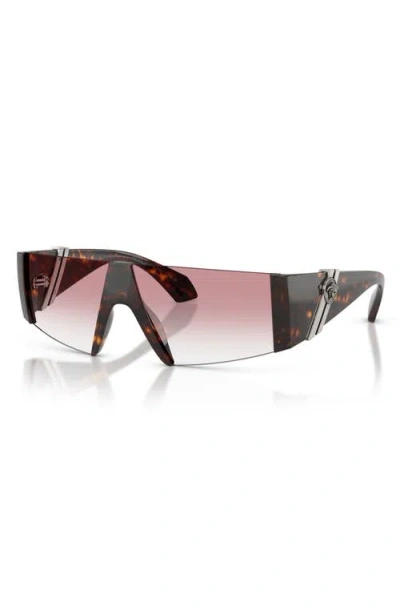 Versace 136mm Rectangular Sunglasses In Brown