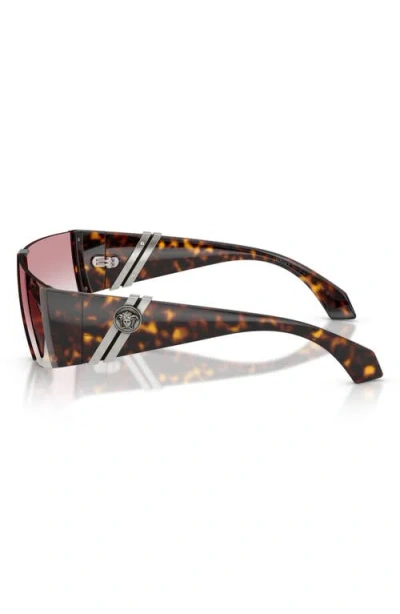 Versace 136mm Rectangular Sunglasses In Brown