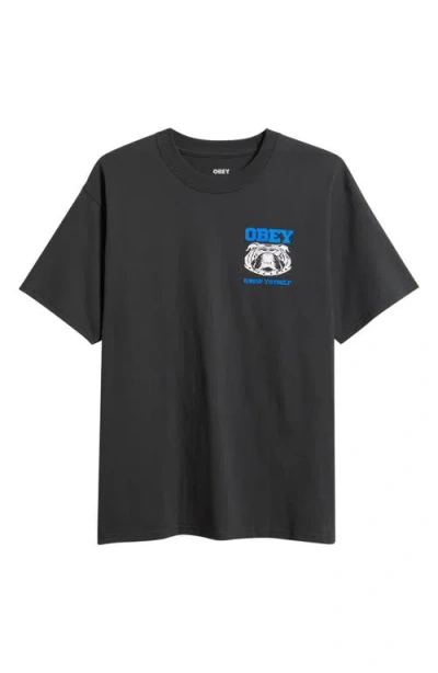 Obey Know Thyself Graphic T-shirt In Gray
