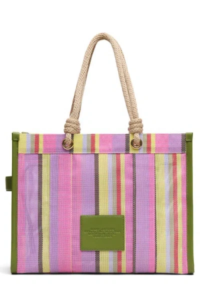 Marc Jacobs Tote Bag Rope Handles Striped Pattern In Neutral