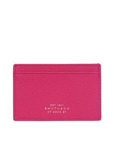 Shop Smythson Panama   Leather Cardcase 771 In Nile Blue