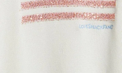 Loveshackfancy Ty Flag Cotton Pullover Sweater In Pop Rocket In White