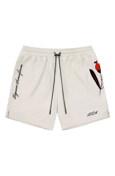 Rta Clyde Pull-on Shorts In White