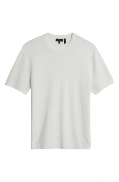 Theory Kolben Pacific Short Sleeve Textured Knit Sweater In Gray