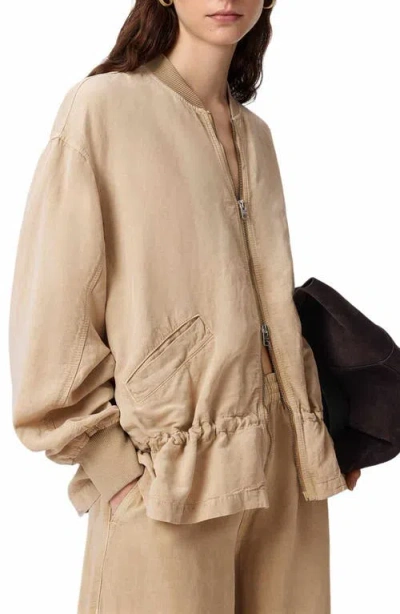 Allsaints Sofi Bomber Jacket In Neutral
