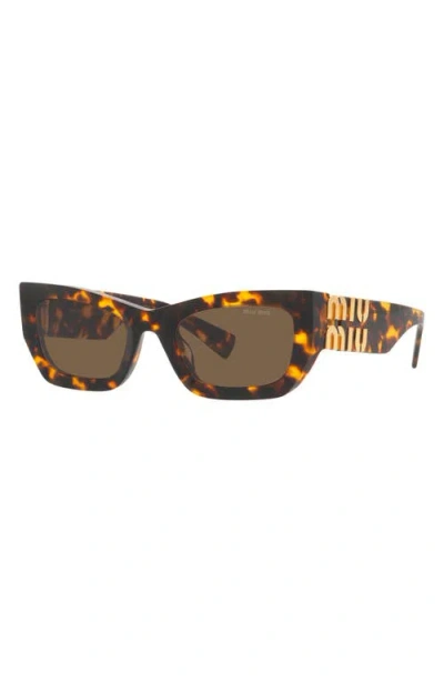 Miu Miu 53mm Rectangular Sunglasses In Pattern