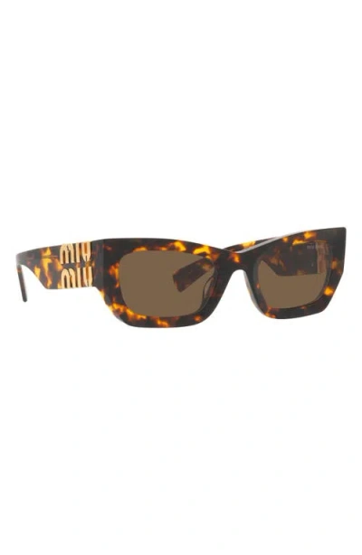 Miu Miu 53mm Rectangular Sunglasses In Pattern