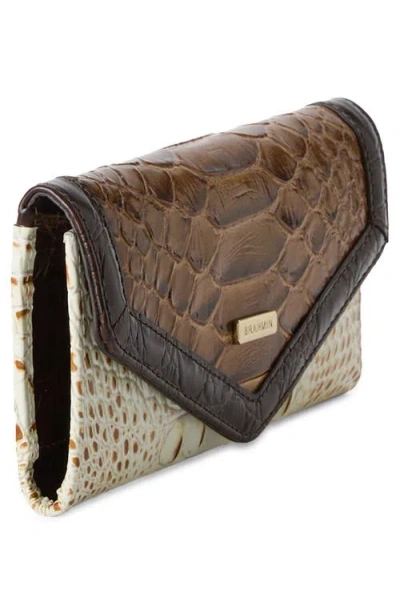 Brahmin Veronica Croc Embossed Leather Wallet In Multi