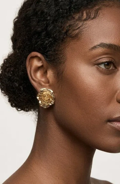 Imber Rose Statement Stud Earrings In White