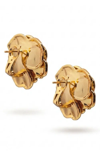Imber Rose Statement Stud Earrings In White