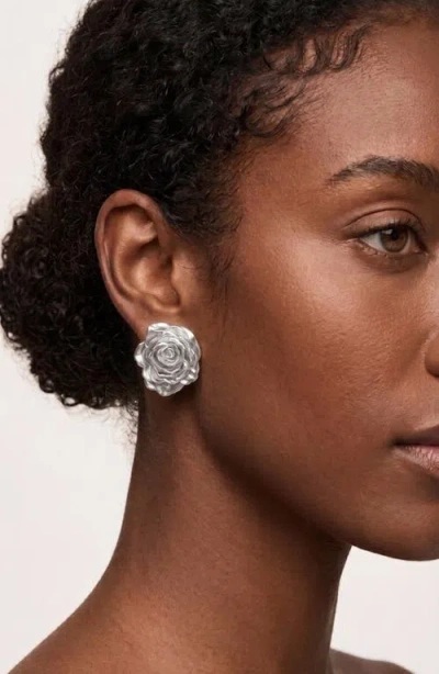 Imber Rose Statement Stud Earrings In Yellow