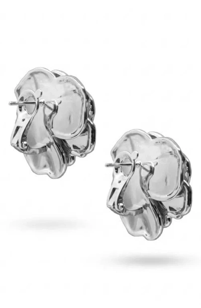 Imber Rose Statement Stud Earrings In Yellow