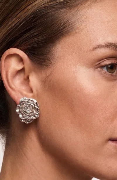 Imber Rose Statement Stud Earrings In Yellow