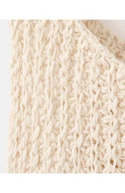 Mango Open Stitch Cotton Tank In Neutral