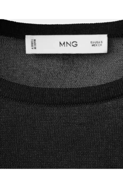 Mango Dot Sweater In Black