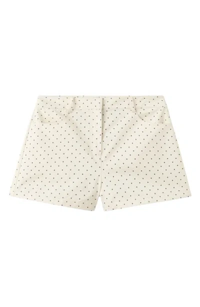 Mango Dot Cotton Shorts In Neutral