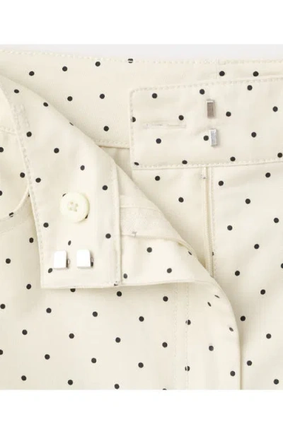 Mango Dot Cotton Shorts In Neutral