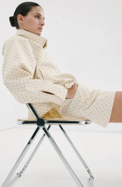 Mango Dot Cotton Shorts In Neutral