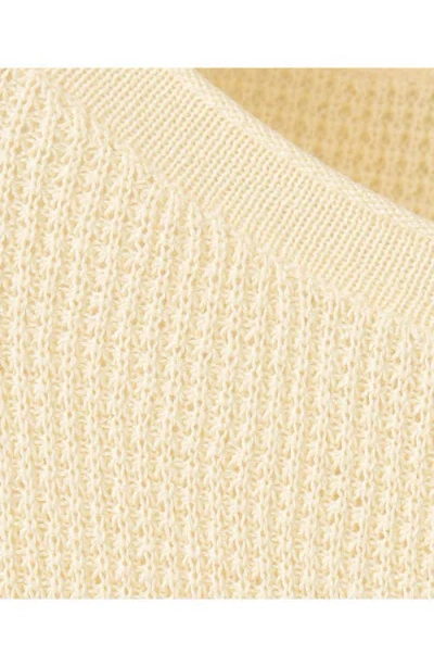 Mango Asymmetric Rib Sweater In Neutral