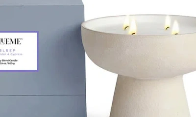 Blueme Sleep Ceramic Candle In Blue