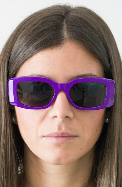 Celine Triomphe 53mm Rectangular Sunglasses In Orange