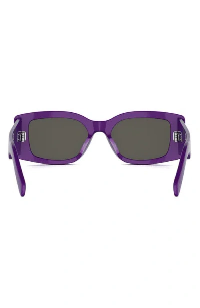 Celine Triomphe 53mm Rectangular Sunglasses In Orange