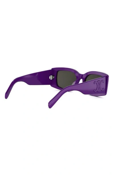 Celine Triomphe 53mm Rectangular Sunglasses In Orange