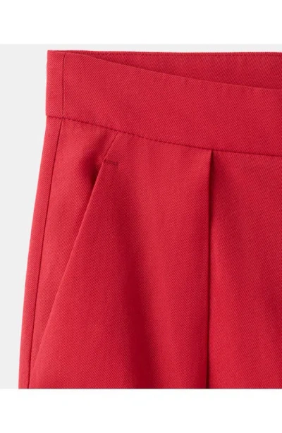Mango Straight Lyocell Pants In Red
