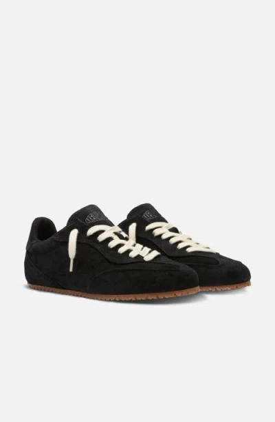 Axel Arigato Suede Low-profile Sneakers With Textured Sole In Black