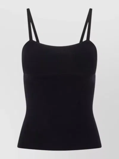 Max Mara Mxmepica Top Fitted Silhouette Spaghetti Straps In Black