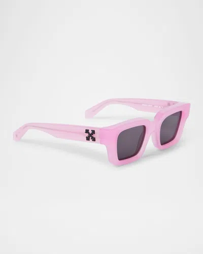 Off-white Rectangular Sunglasses In Pink