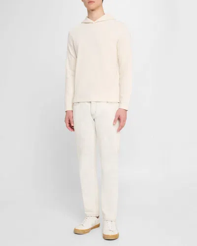 Vince Double Face Pullover Hoodie In Neutral