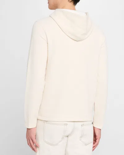 Vince Double Face Pullover Hoodie In Neutral
