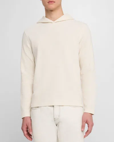 Vince Double Face Pullover Hoodie In Neutral