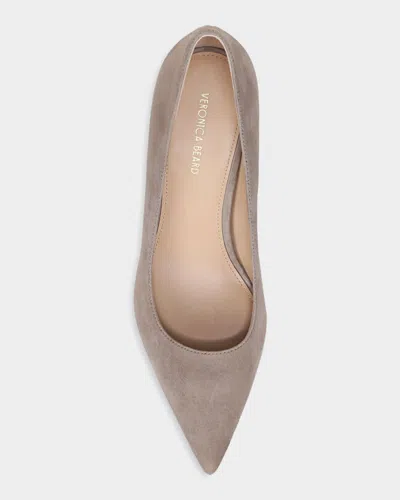 Veronica Beard 65mm Rita Suede Pointed-toe Pumps In Nude