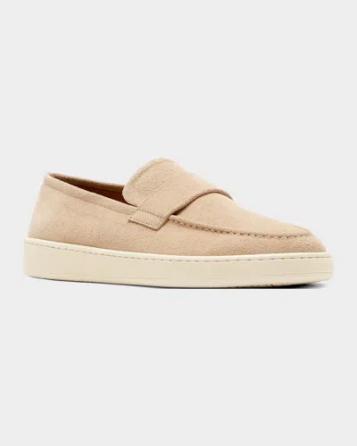 La Canadienne Tomas Suede Loafers In Neutral